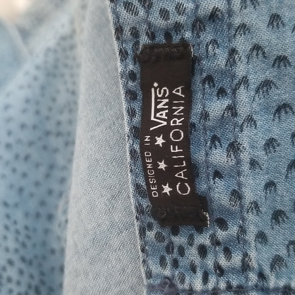 Vans light denim button down shirt size S - Picture 11 of 13